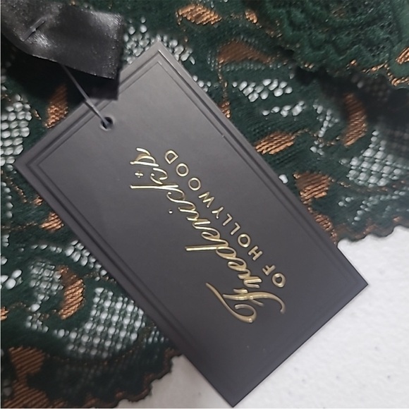 NWT Frederick's Of Hollywood Size Medium Jessica Lace Teddy Green And Gold - Picture 2 of 14